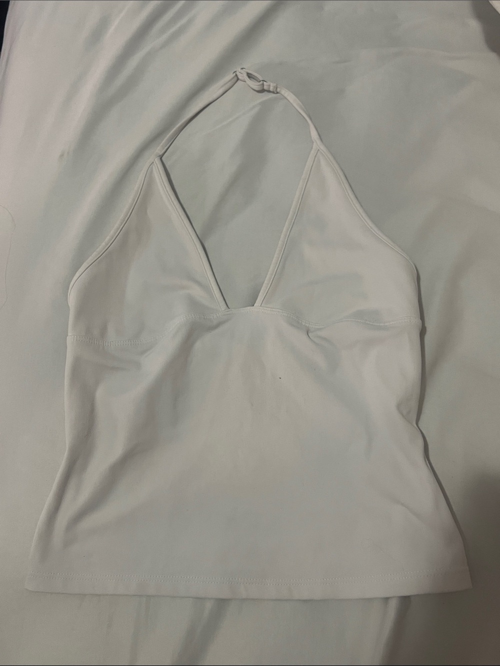 Garage white halter top
